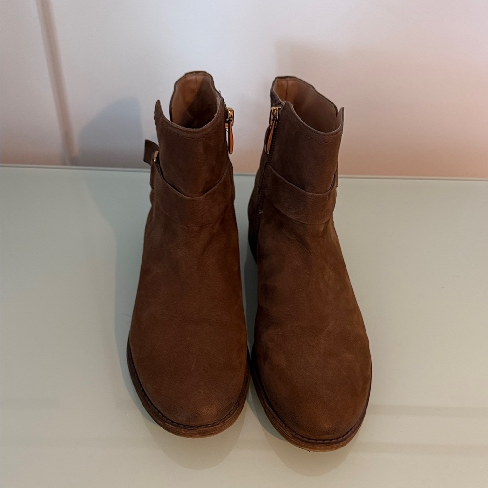 Franco Sarto Brown Ankle Boots - Picture 2 of 11